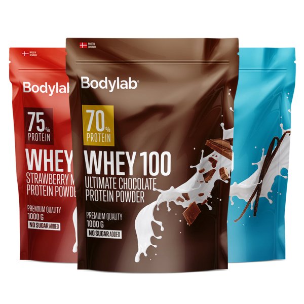 Bodylab Whey 100 - Bland Selv (2x1 kg) - Proteinpulver