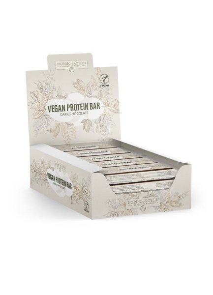 Nordic Protein Bar - Dark Chocolate Vegan (12x 55g) - OBS! BEDST FØR 6/11-23