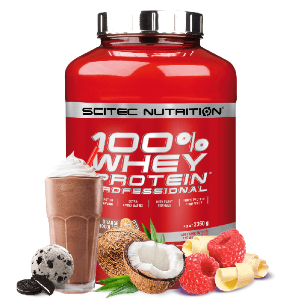 Proteinpulver - Scitec Nutrition 100% Whey Protein Professional (2350g) - Strawberry White Chocolate
